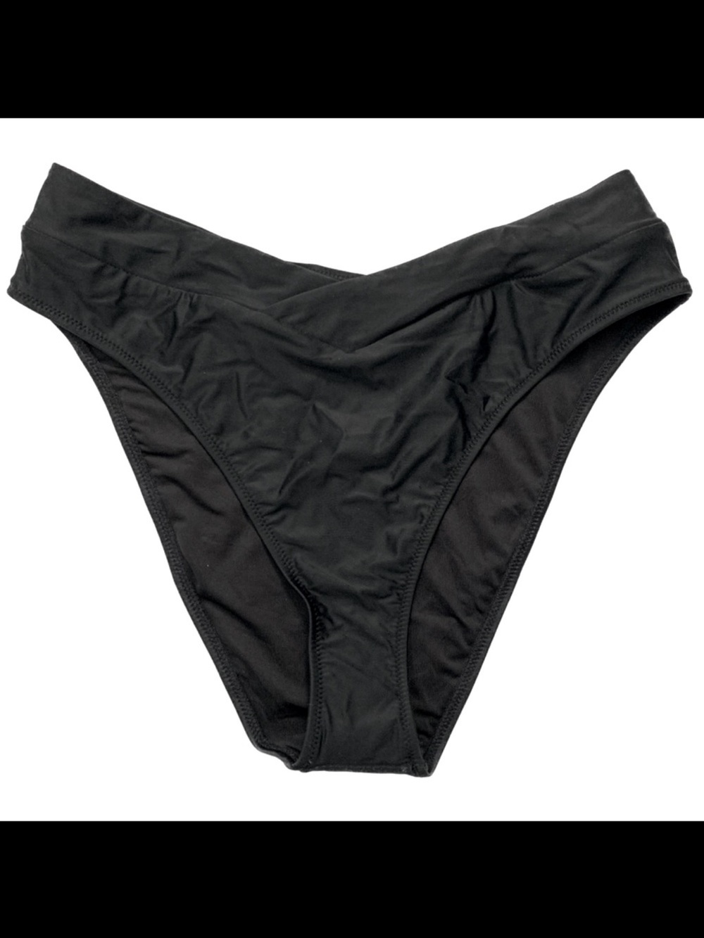 J. Crew Black High-Cut Bikini Bottoms
